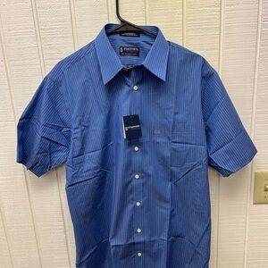 Stafford NEW Everyday Shirt Men’s NWT Button Up Short Sleeve Sz 16 Classic Fit.
